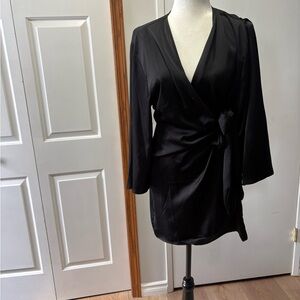 H&M Black Wrap Dress